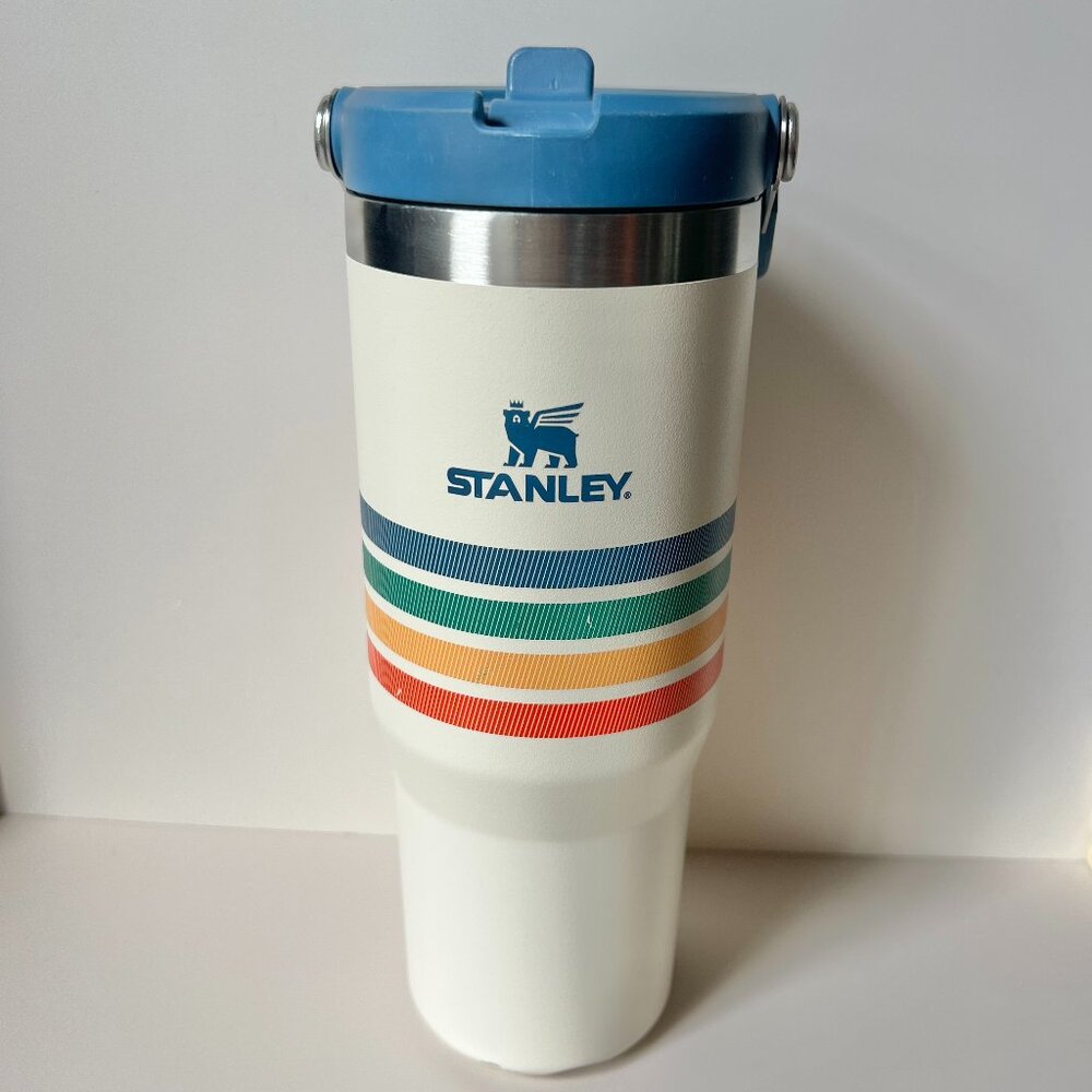 Stanley Varsity IceFlow Flip Straw 30oz 0.9L Cream Stripe